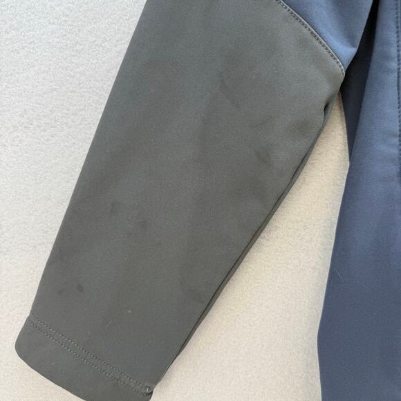 The North Face Soft Shell Jacket Boys L Grey Blue Full Zip Color Block Outdoor - Picture 9 of 12